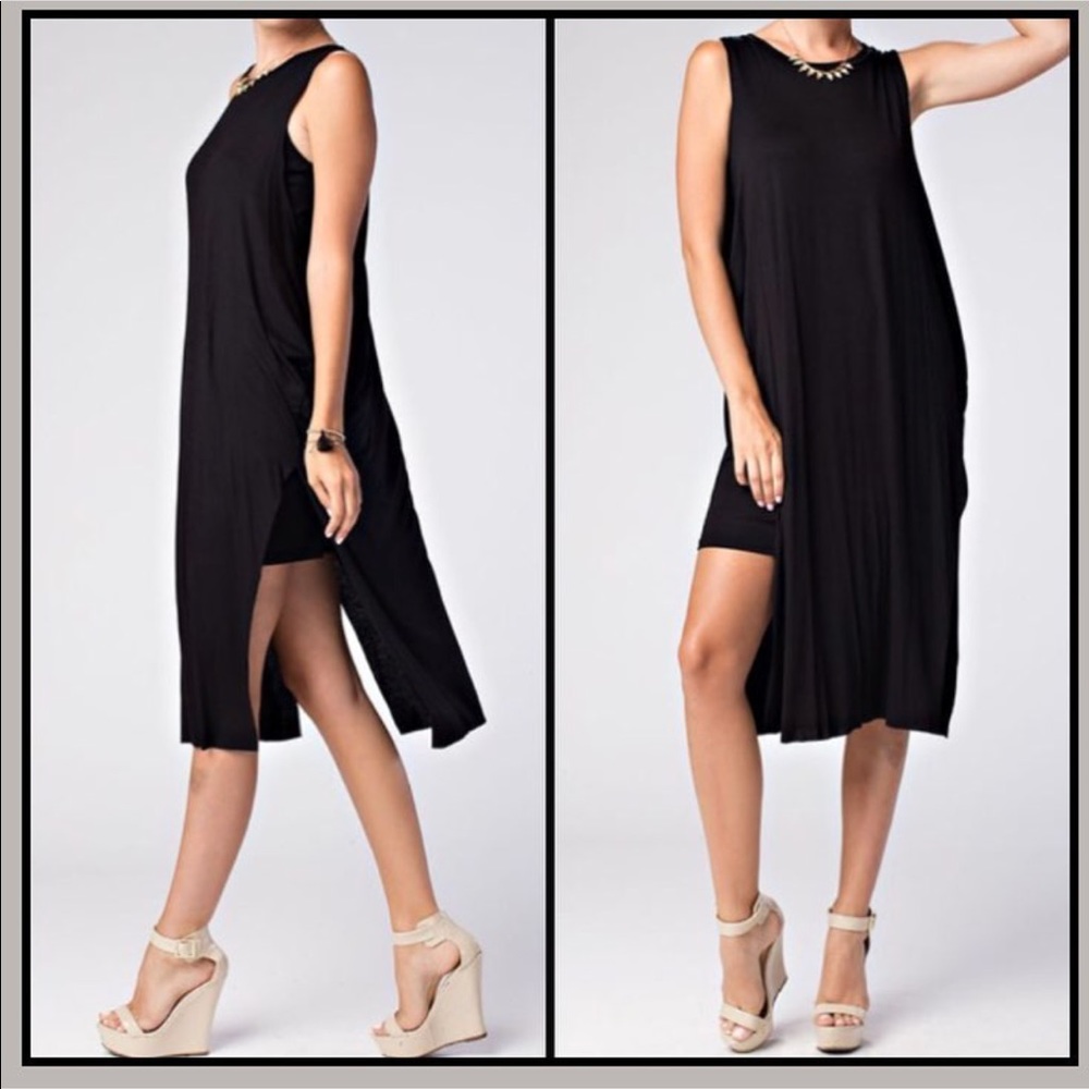 Sleeveless knee length maxi